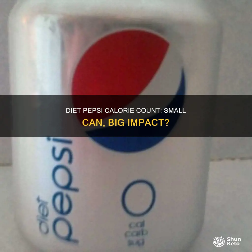 how many calories in a small diet pepsi