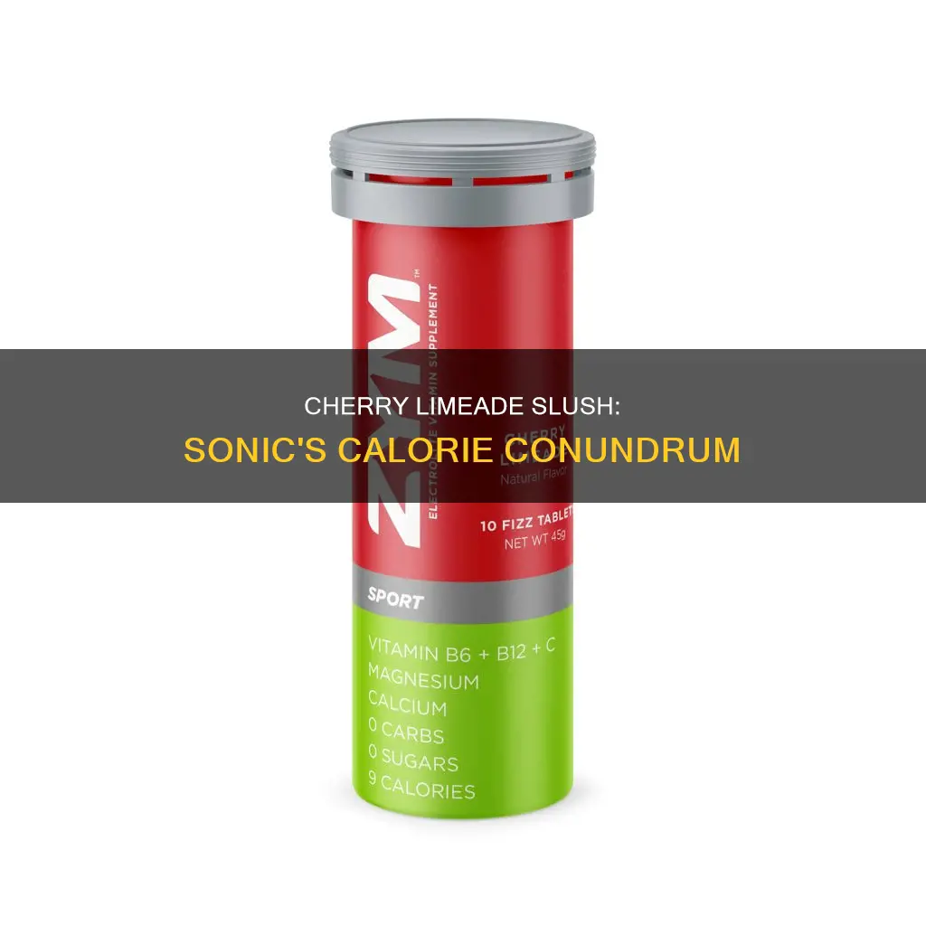 how many calories in a sonic diet cherry limeade slush