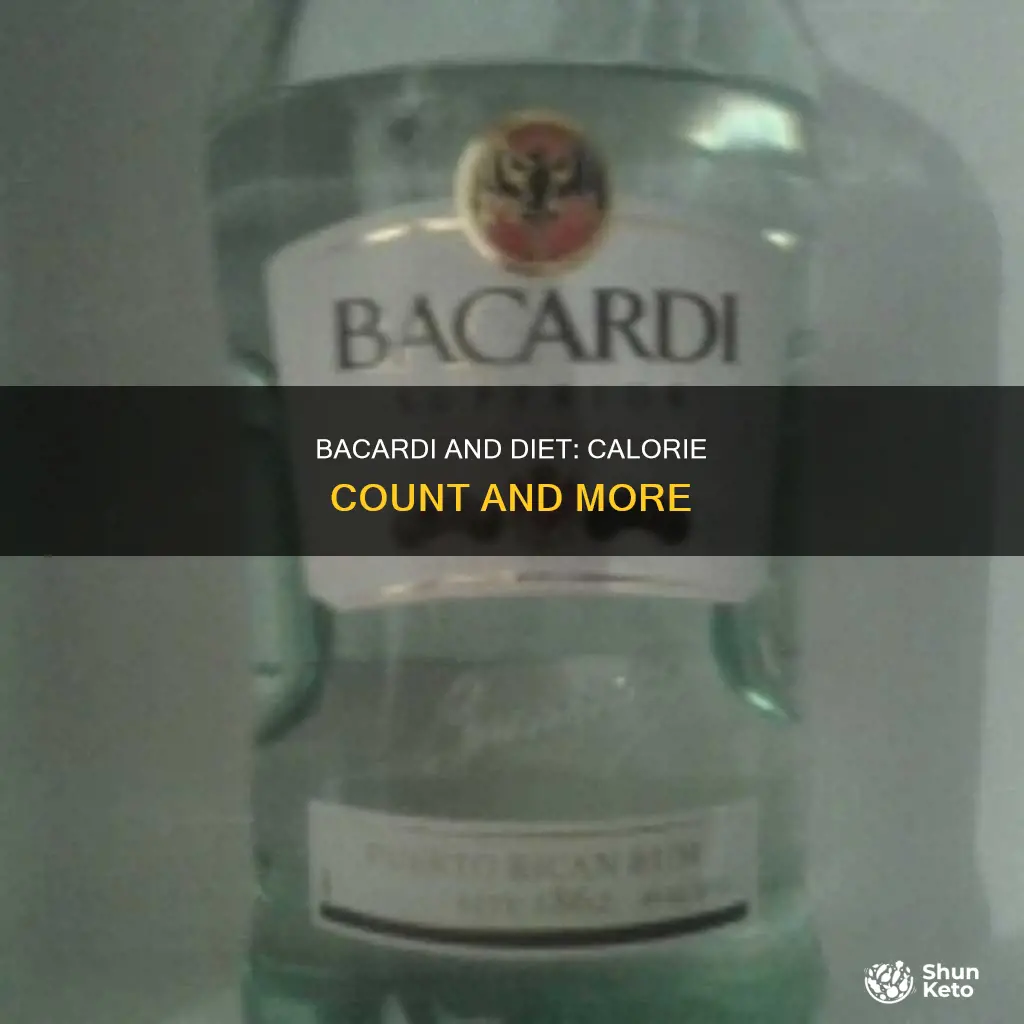 how many calories in bacardi and diet