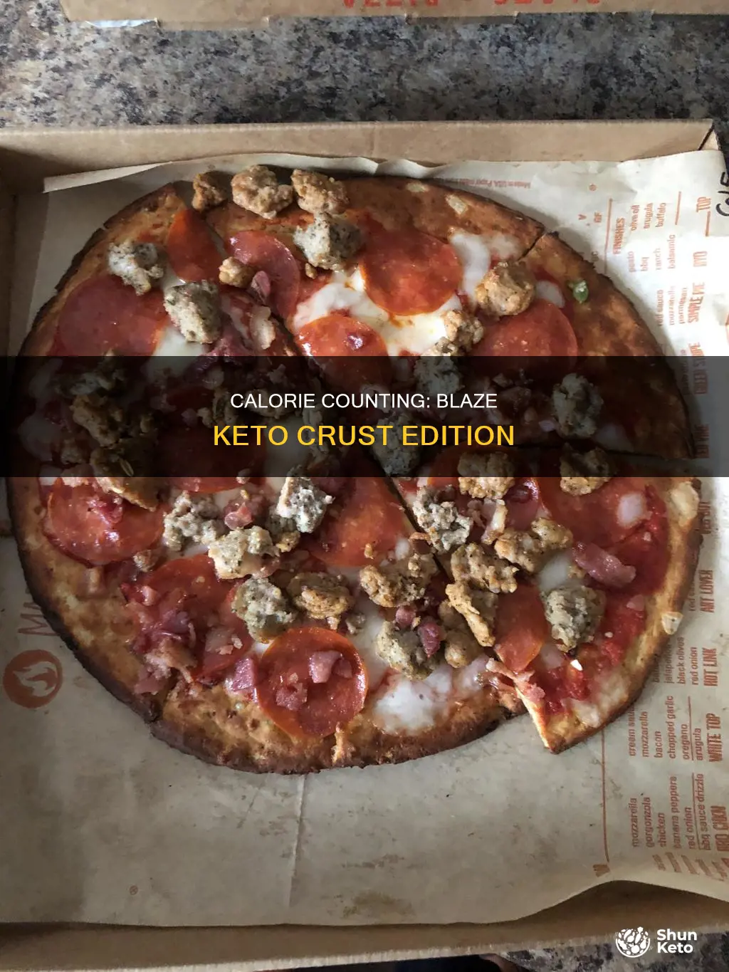 how many calories in blaze keto crust