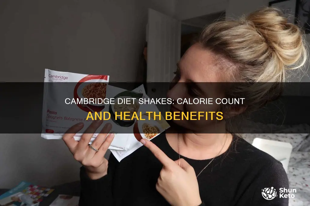 how many calories in cambridge diet shakes