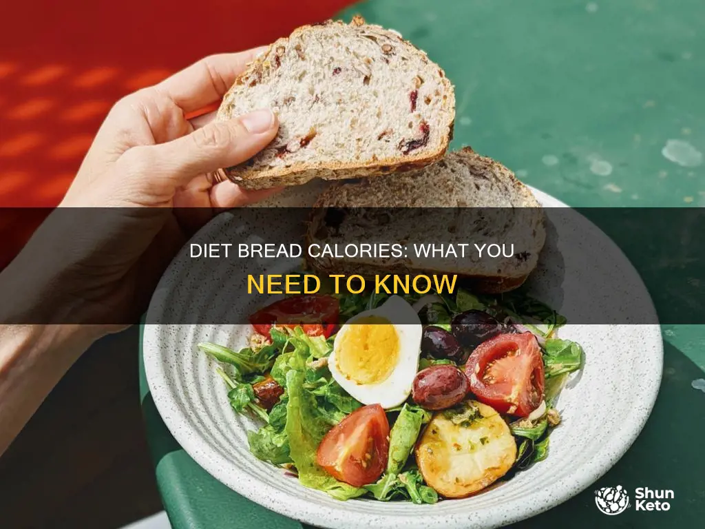 how many calories in diet bread