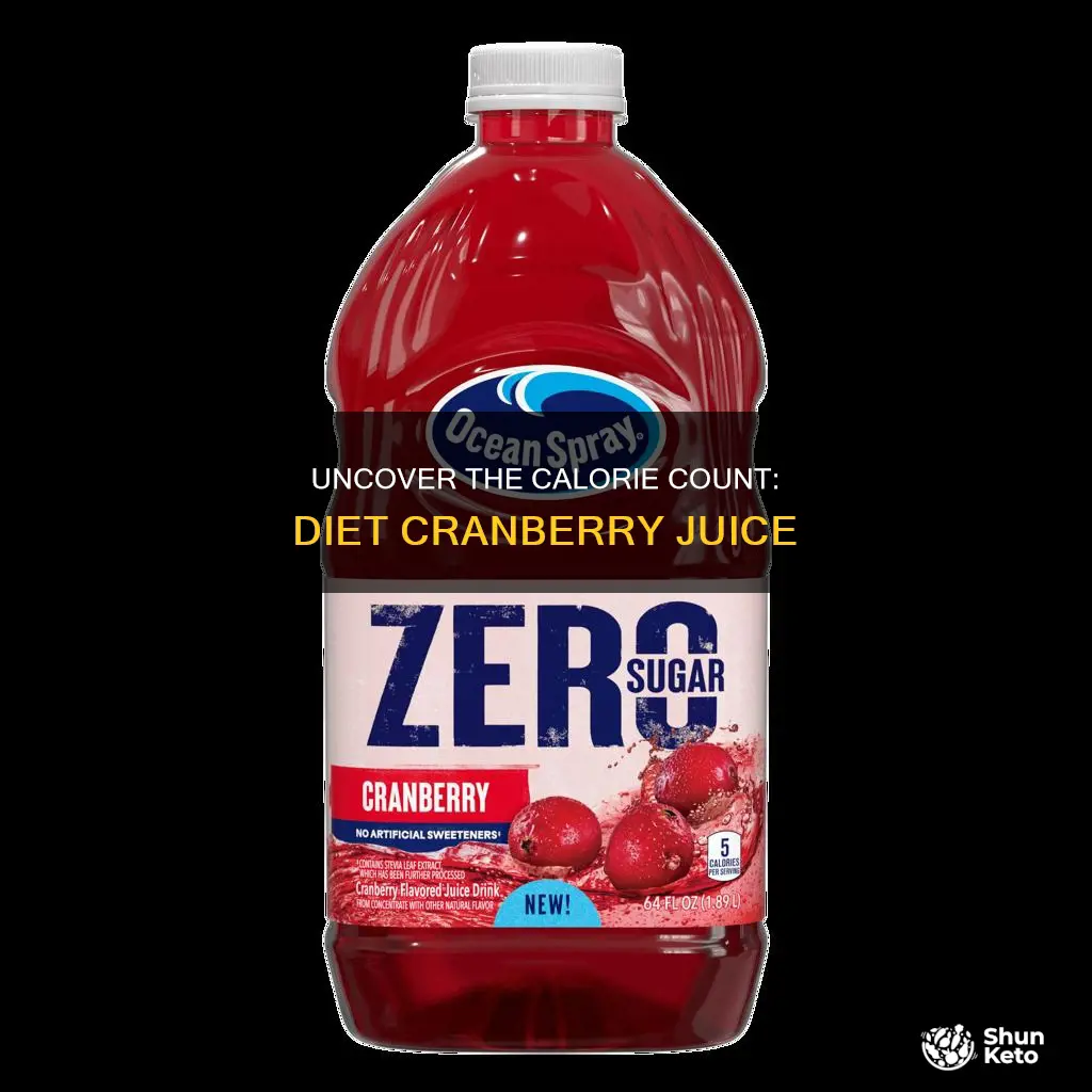 how many calories in diet cranberry juice