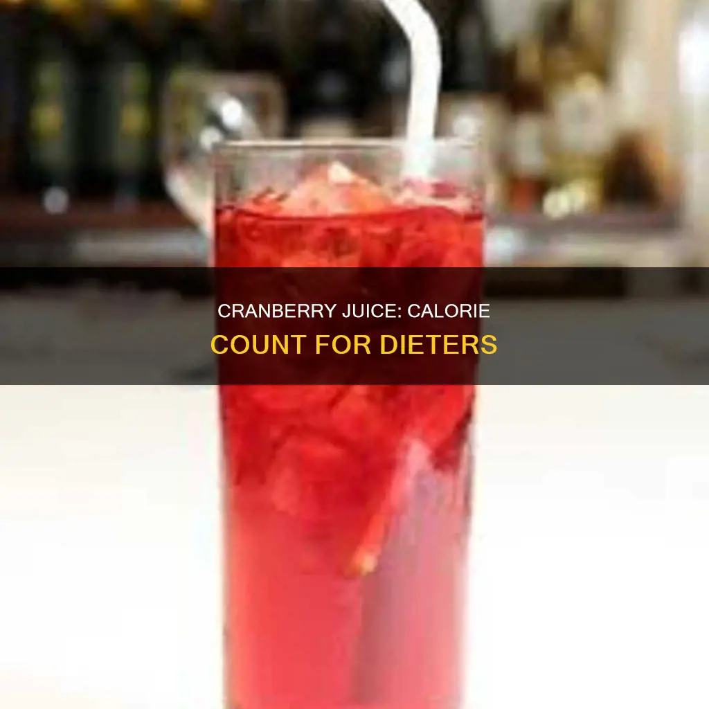 how many calories in diet cranberry juice