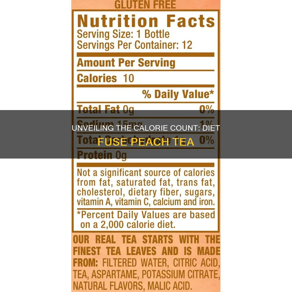 how many calories in diet fuse peach tea