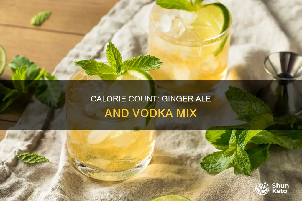 how many calories in diet ginger ale and vodka