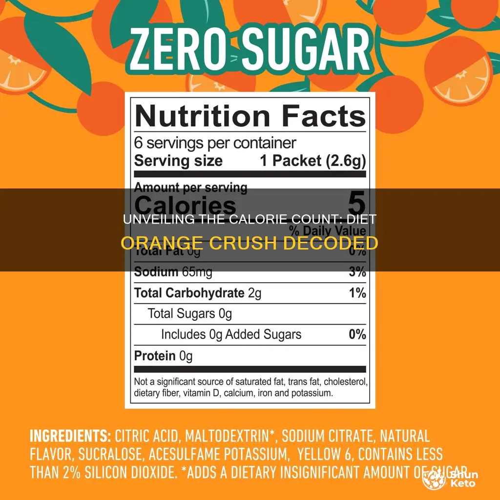 how many calories in diet orange crush