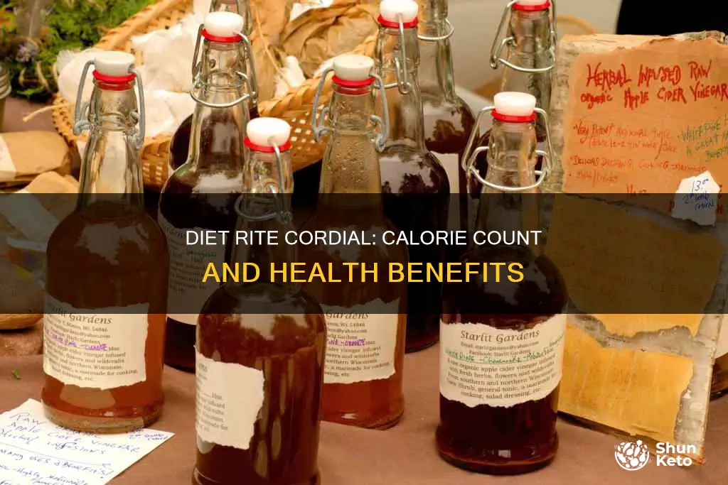 how many calories in diet rite cordial