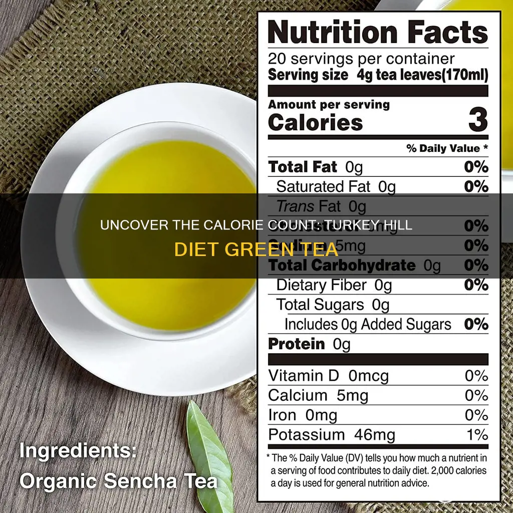 how many calories in turkey hill diet green tea