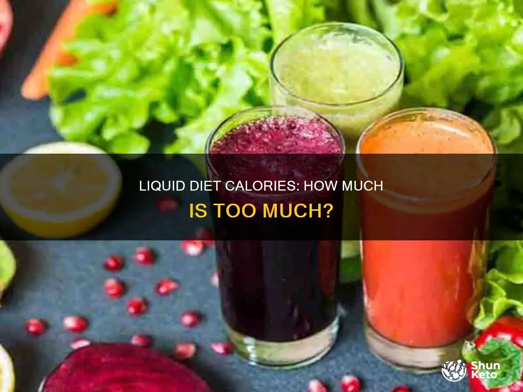 how many calories should you consume on a liquid diet