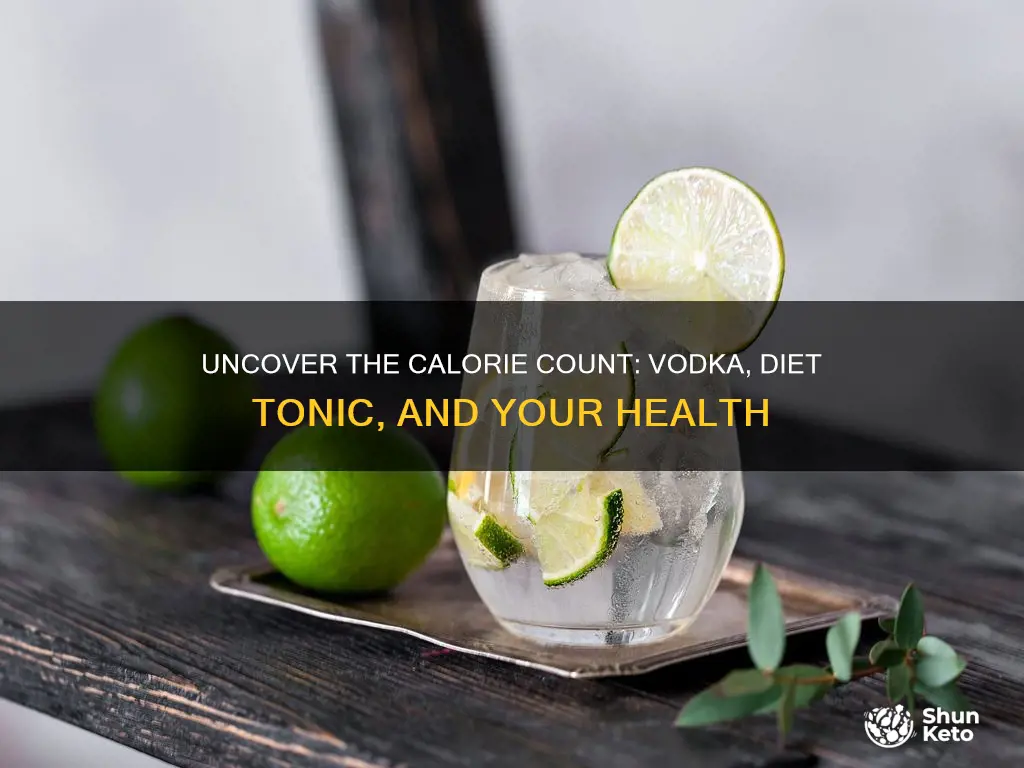 how many calories vodka diet tonic