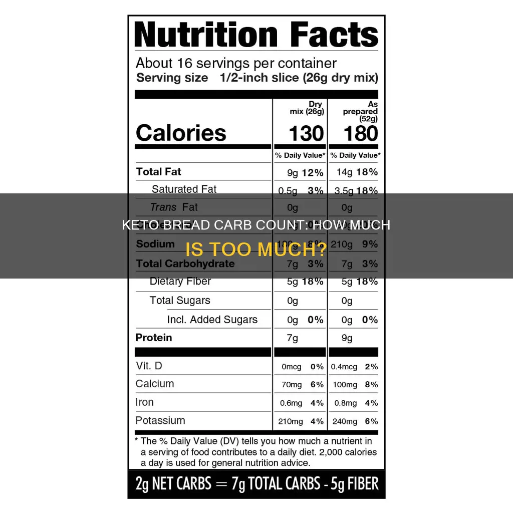 how many carbohydrates in keto bread