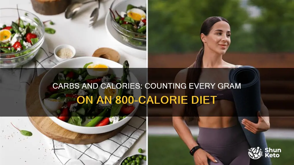 how many carbs and net carbs on 800 calorie diet