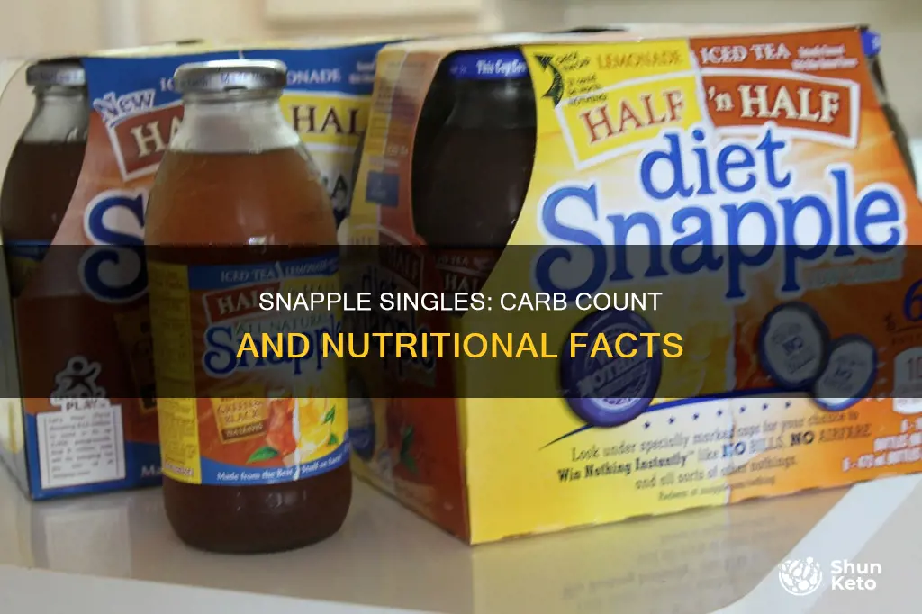 how many carbs are in diet snapple to go singles