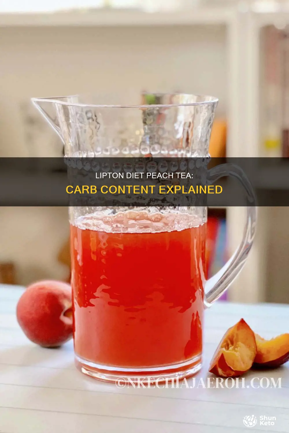 how many carbs are in lipton diet peach tea