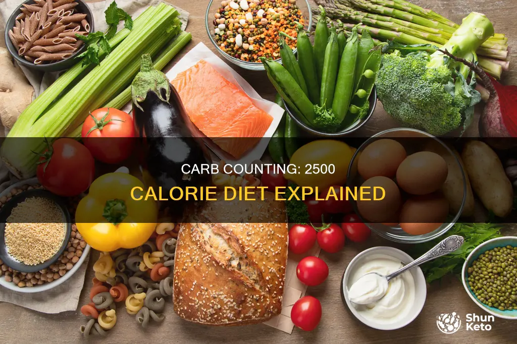 how many carbs for 2500 calorie diet