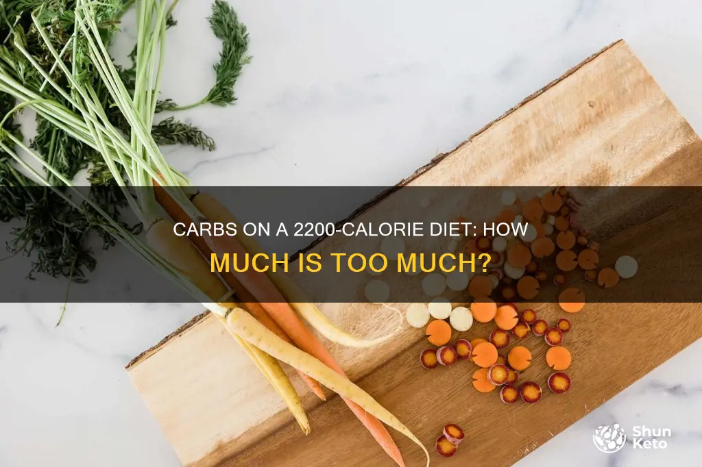how many carbs for a 2200 calorie diet