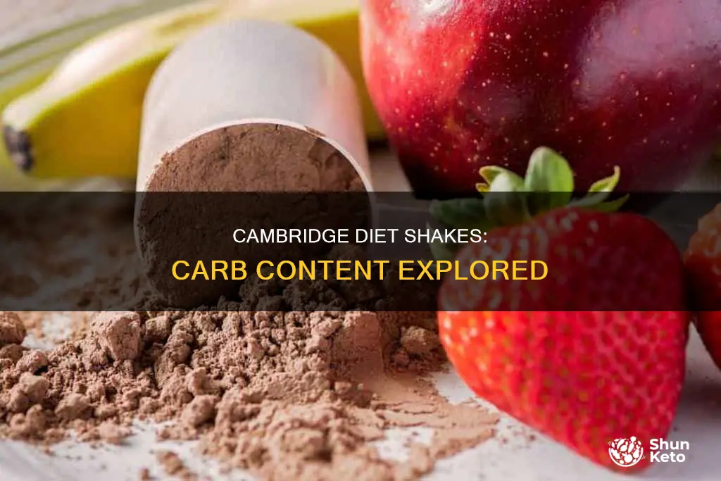 how many carbs in a cambridge diet shake