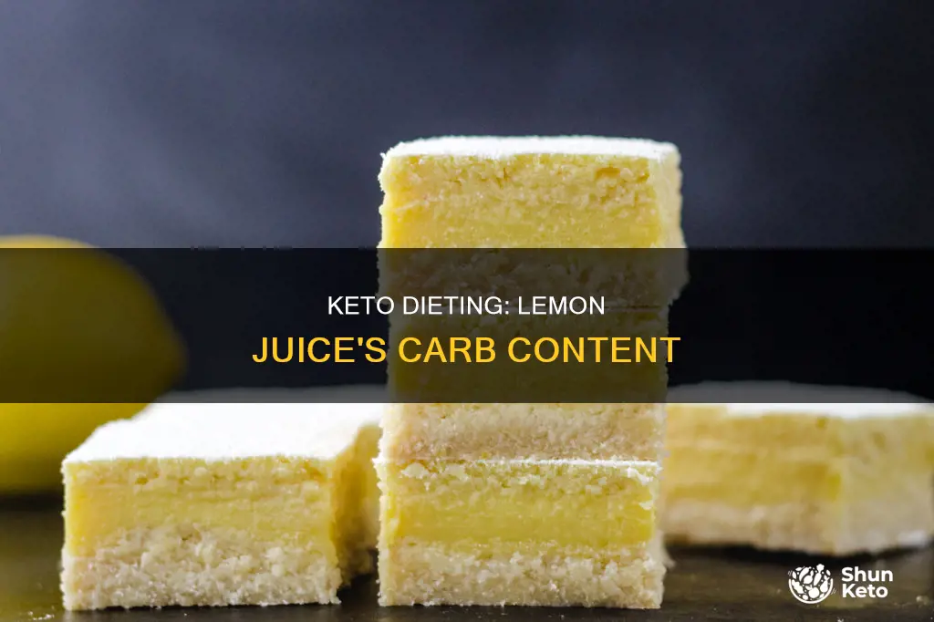 how many carbs in a lemon juiced keto diet