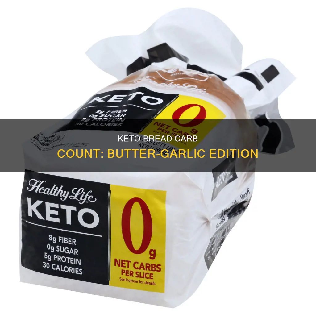 how many carbs in butter garlic keto bread