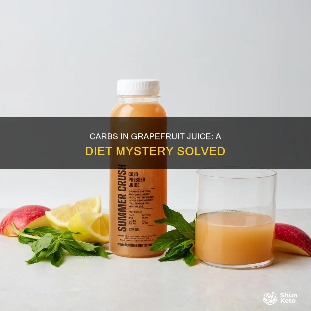 how many carbs in diet grapefruit juice