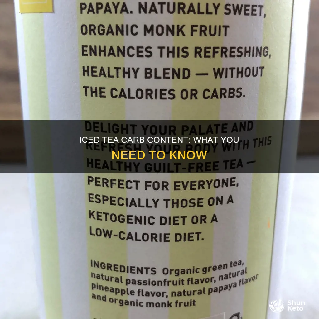 how many carbs in diet iced tea