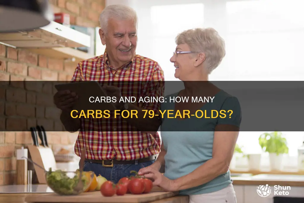 how many carbs in diet of 79 years old