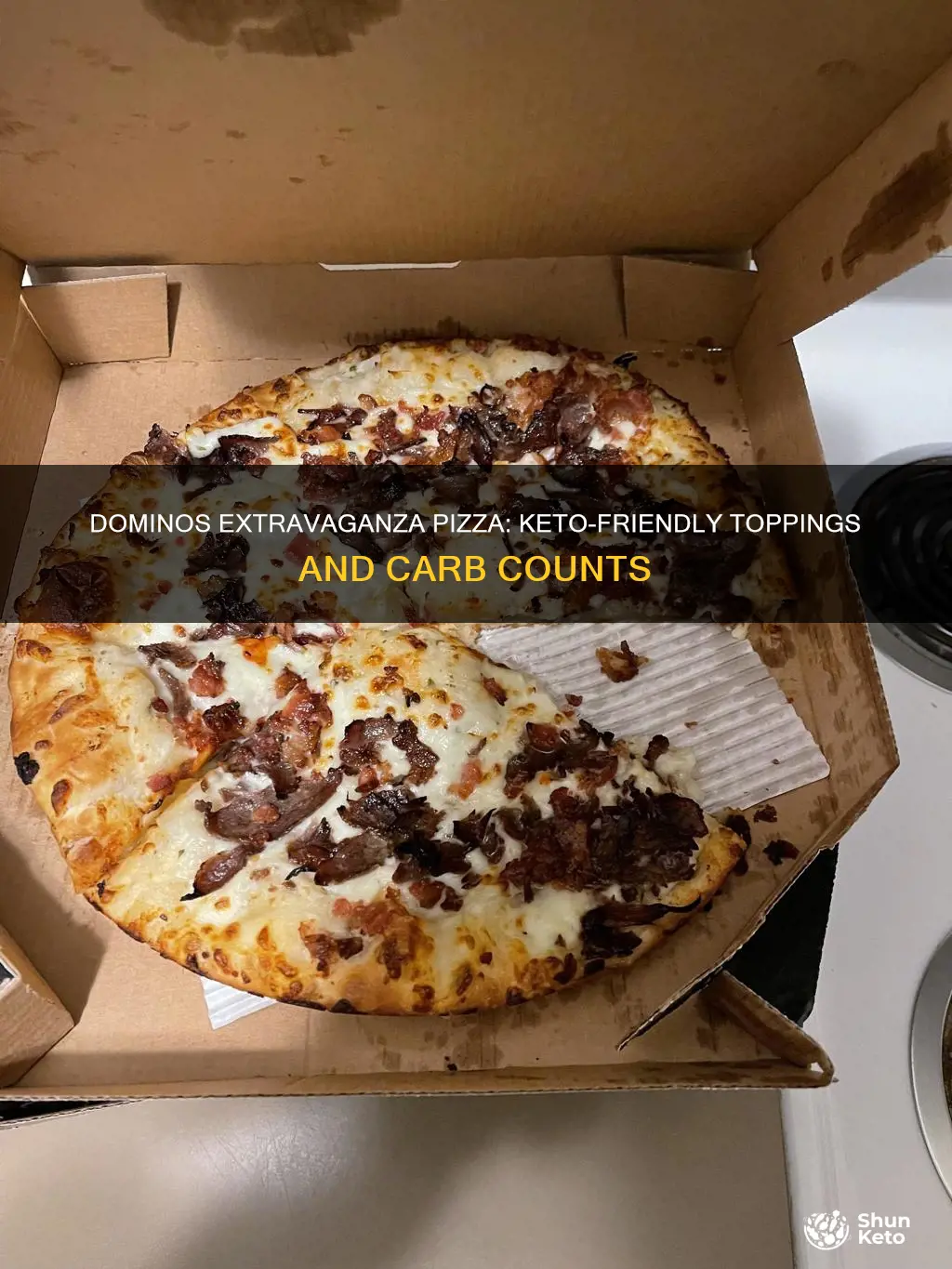 how many carbs in dominos extravaganza pizza toppings keto