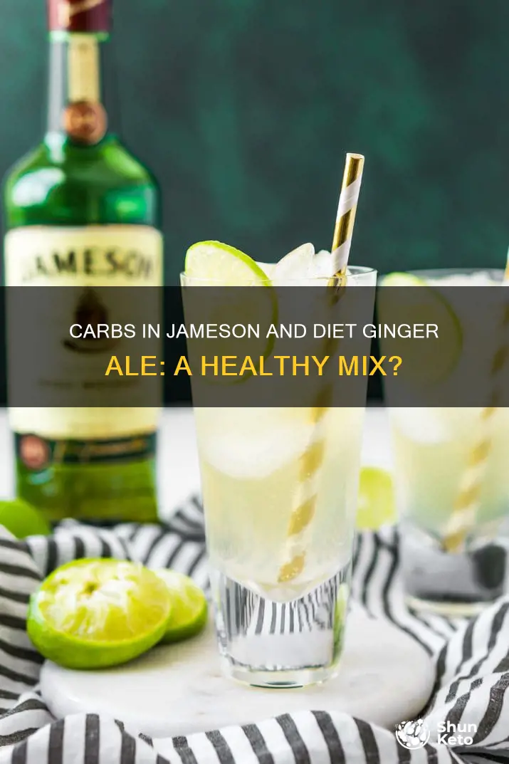 how many carbs in jameson and diet ginger ale
