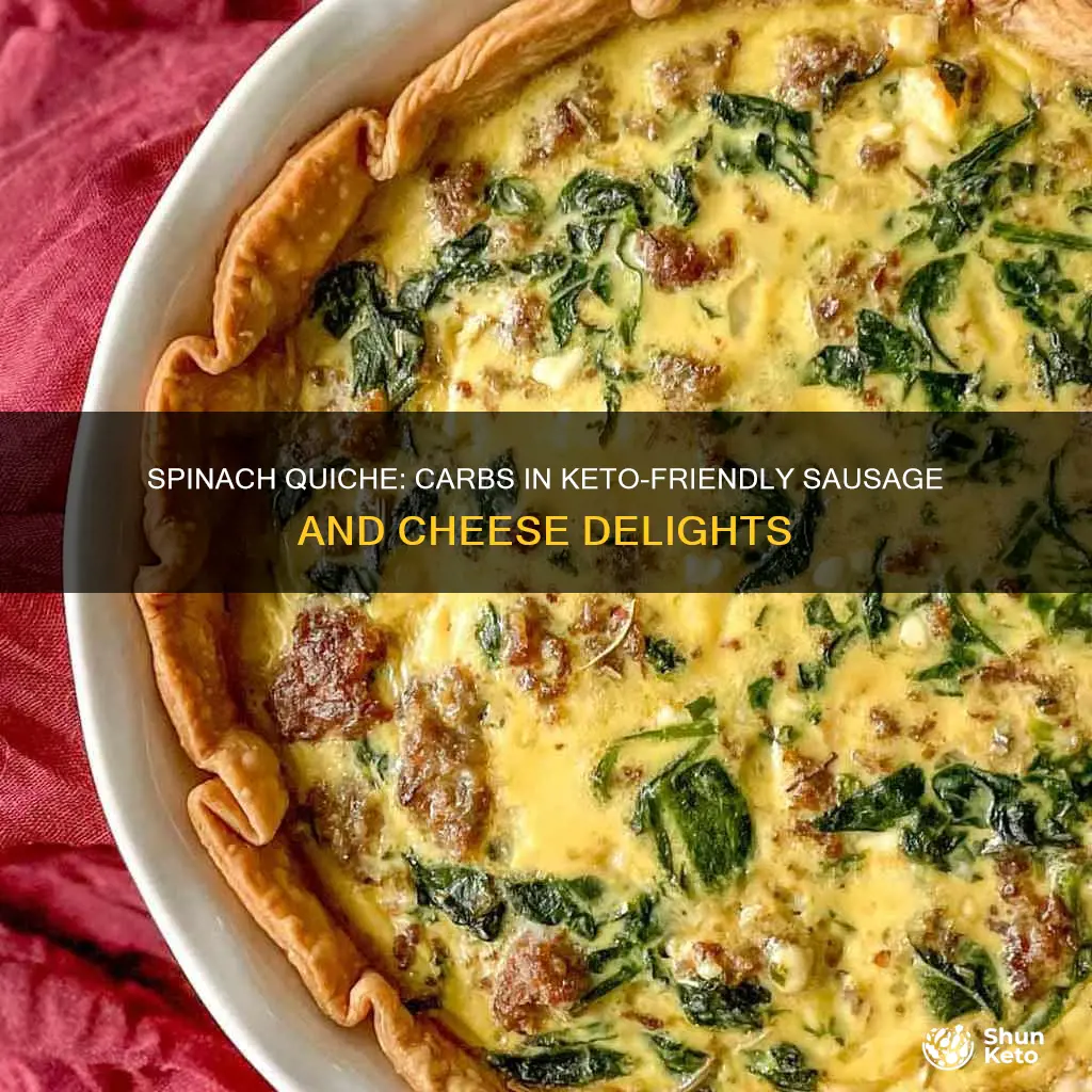 how many carbs in keto spinach sausage cheese quiche