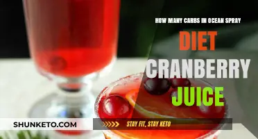Ocean Spray Diet Cranberry Juice: Carb Count