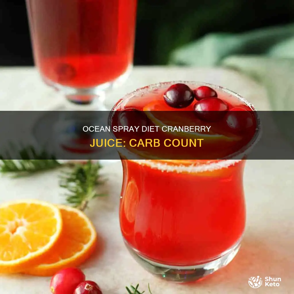 how many carbs in ocean spray diet cranberry juice