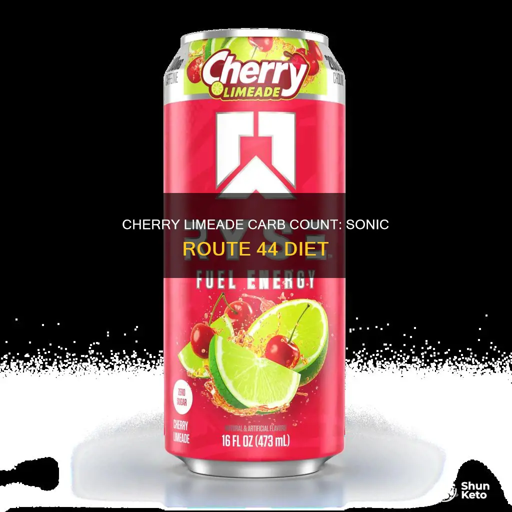 how many carbs in sonic route 44 diet cherry limeade
