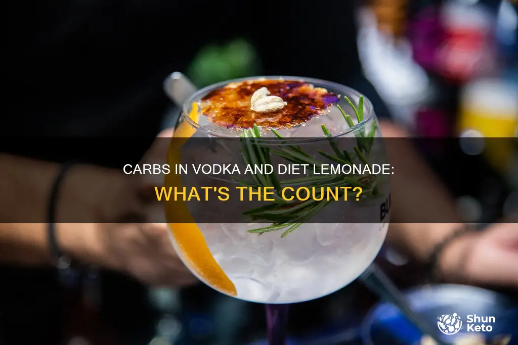 how many carbs in vodka and diet lemonade