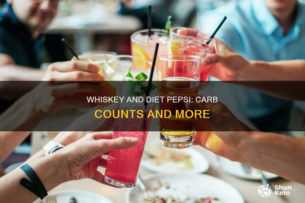 how many carbs in whiskey and diet pepsi