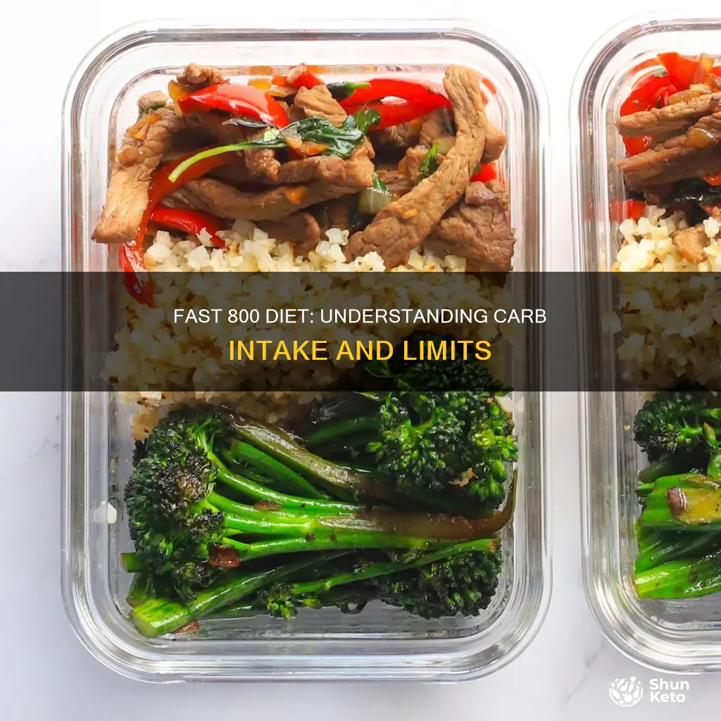 how many carbs on fast 800 diet