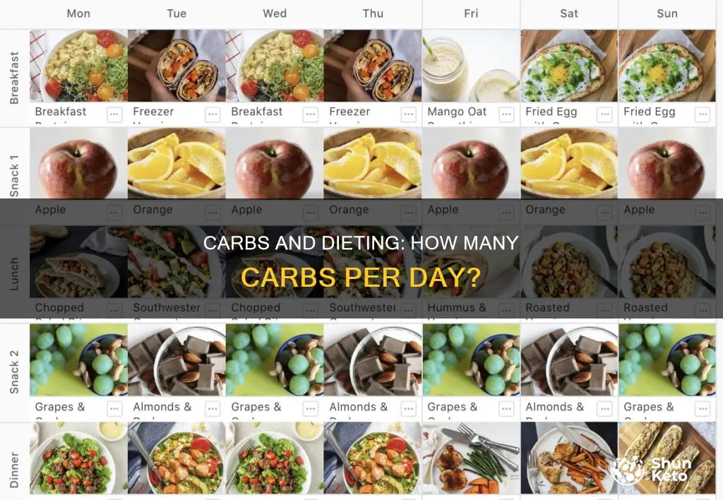 how many carbs should i have a day to diet