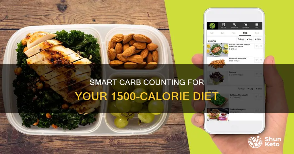 how many carbs totol is a 1500cal diet