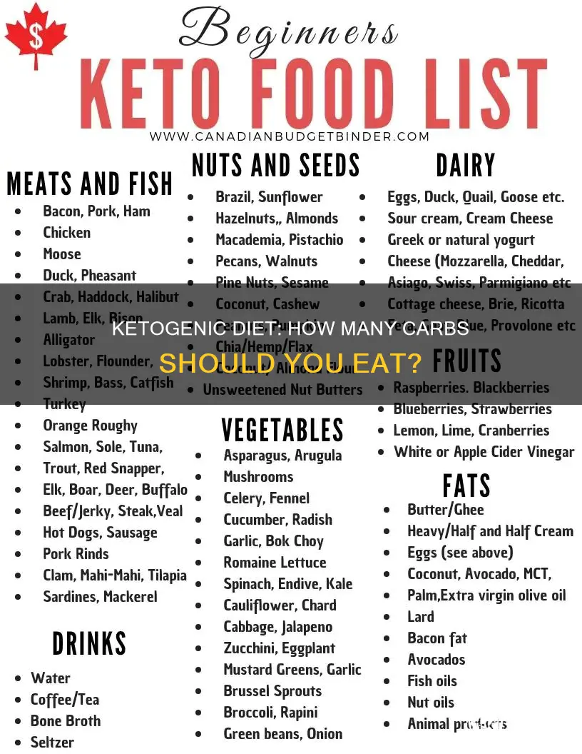 how many cars in a ketogenic diet