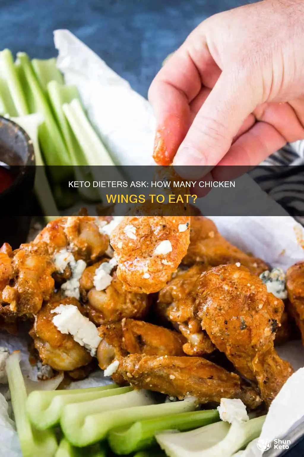 how many chicken wings in a keto serving