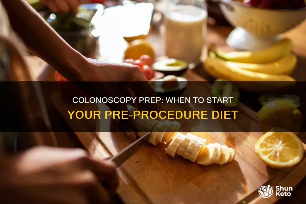 how many days before colonoscopy should i start diet