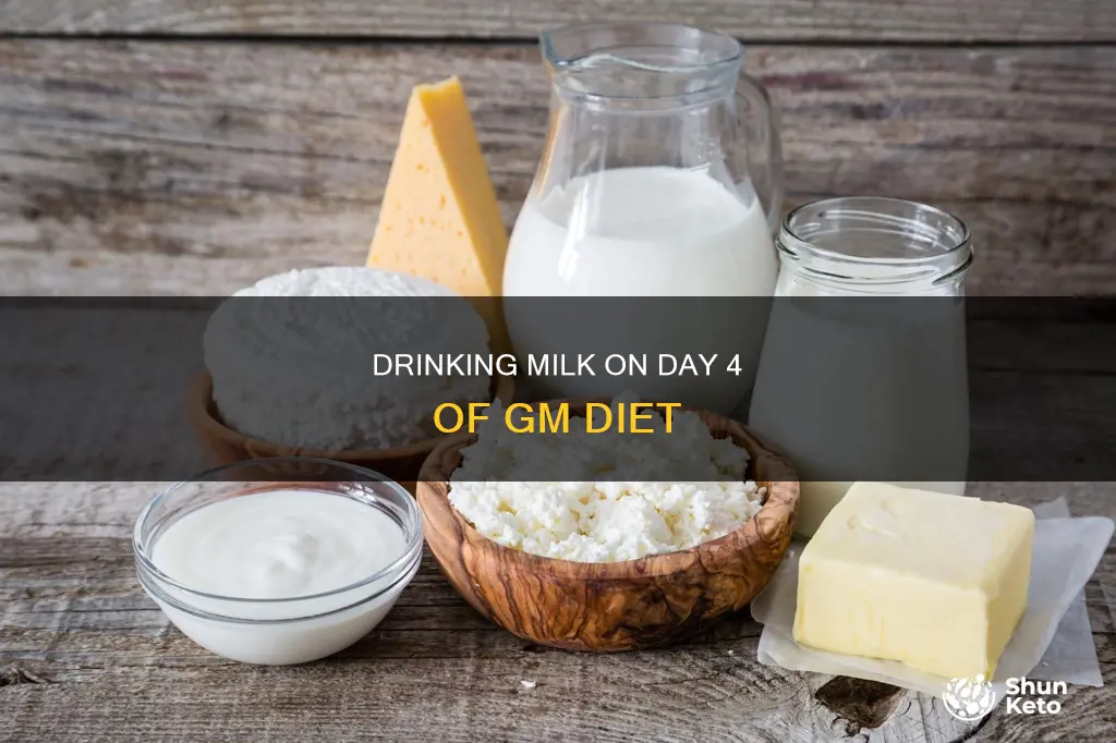 how many glasses of milk on day 4 gm diet