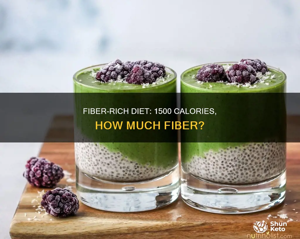 how many grams of fiber for a 1500 calorie diet