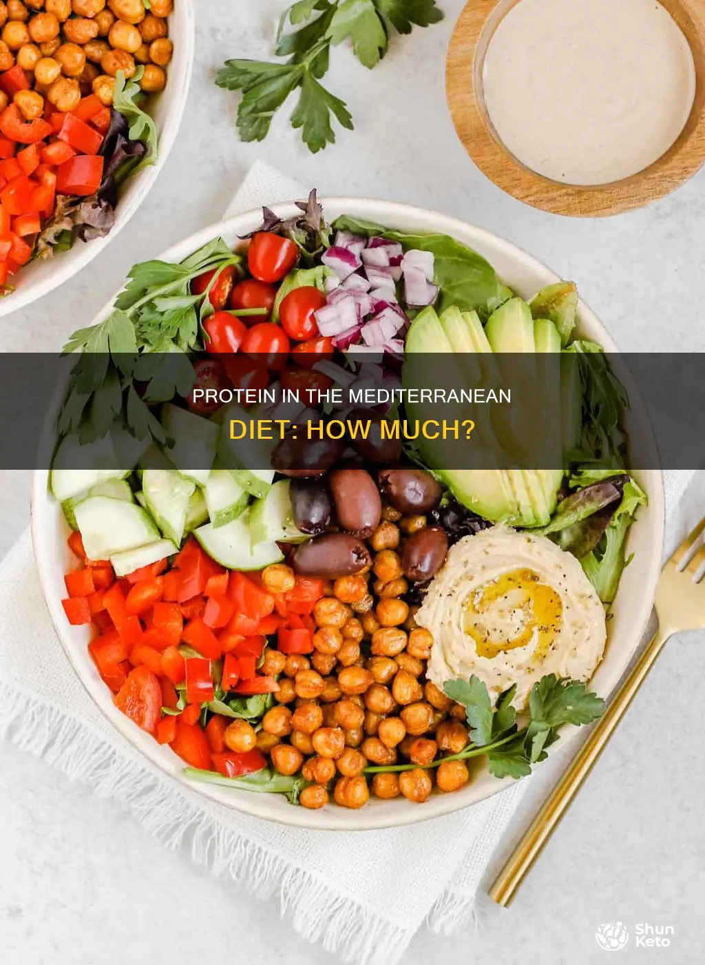 how many grams of protein on the mediterranean diet