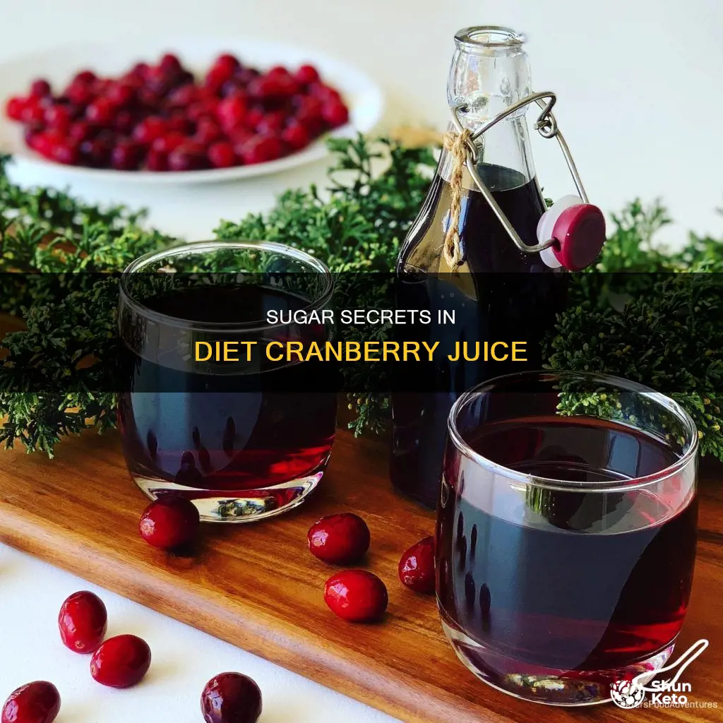 how many grams of sugar in diet cranberry juice