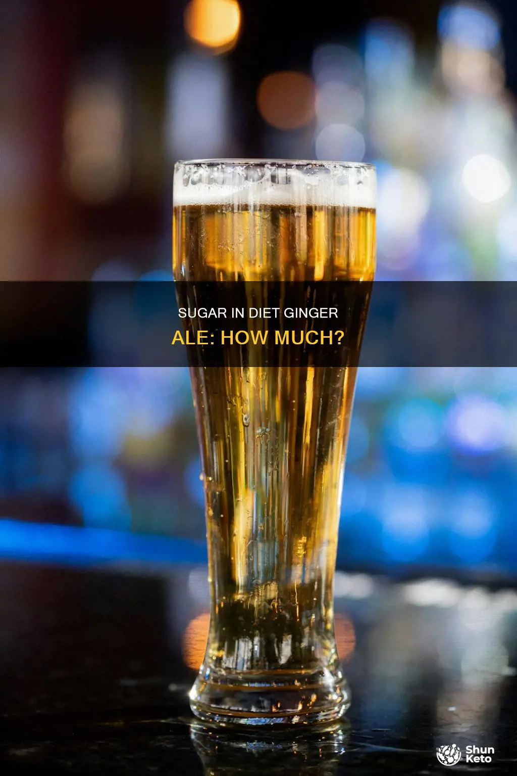 how many grams of sugar in diet ginger ale