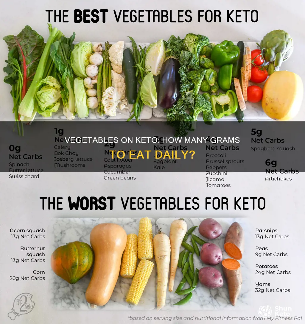 how many grams of vegetables per day keto