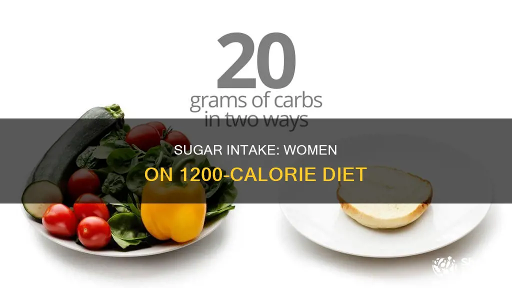 how many grams sugar women on 1200 cal diet