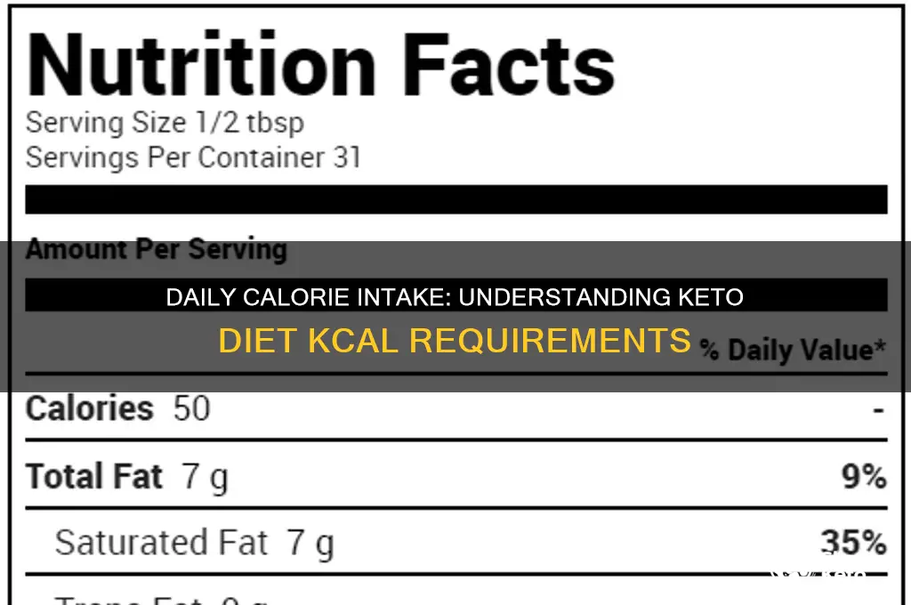 how many kcals in keto diet a day