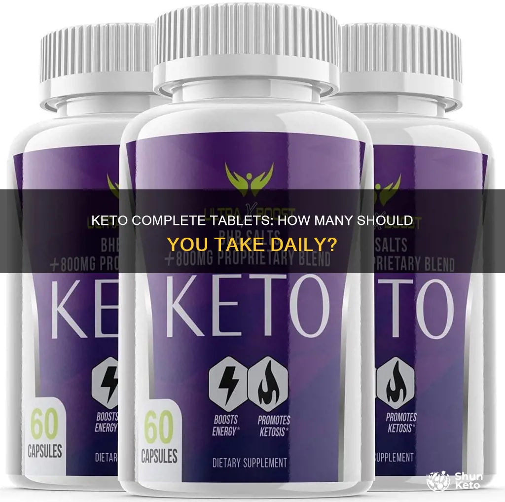 how many keto complete tablets per day